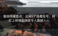 蜜桃传媒盘点：丑闻9个隐藏信号，网红上榜理由彻底令人震撼人心