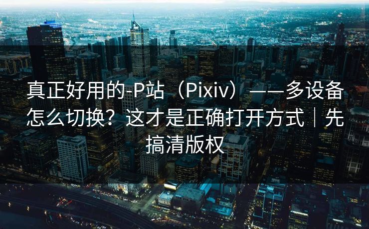 真正好用的-P站（Pixiv）——多设备怎么切换？这才是正确打开方式｜先搞清版权